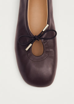 Rosalind Leather Ballet Flats - Brown