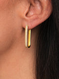 Diamond Edge Hoops - Gold