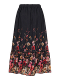 Yasromantica Hw Long Skirt S - Show - Black Romantica Aop
