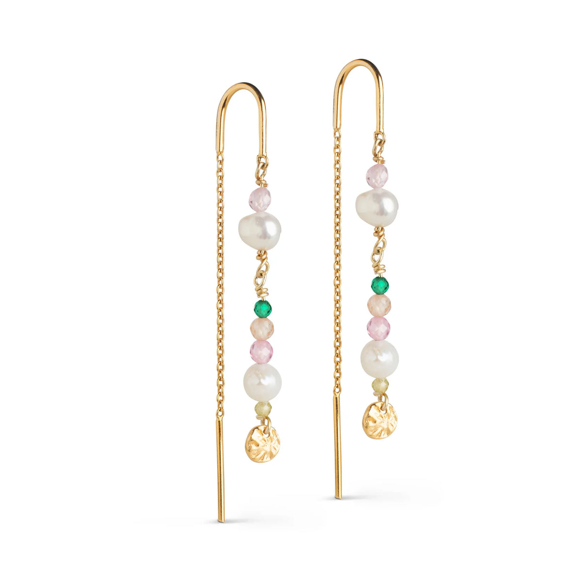 Sofia Earring - Light Pink/Khaki Green/Peach/Pearl