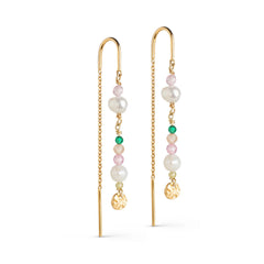Sofia Earring - Light Pink/Khaki Green/Peach/Pearl