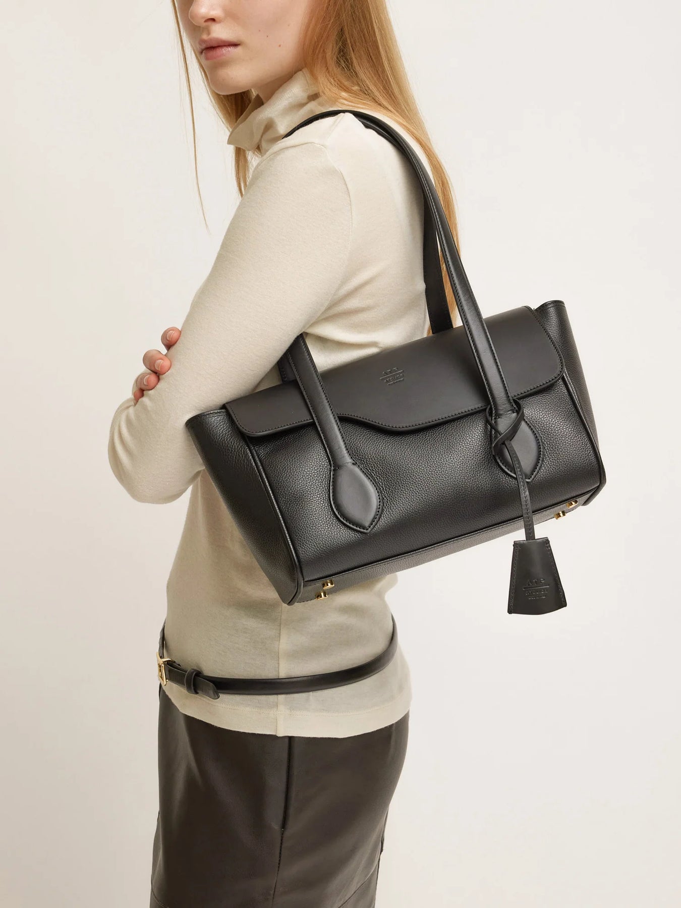 Eira Black Grained Calf/Vacchetta - Black