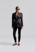 Ella Tailored Peplum Blazer - Black