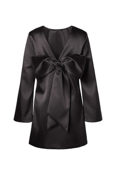Elna Bow Detailed Mini Dress - Black