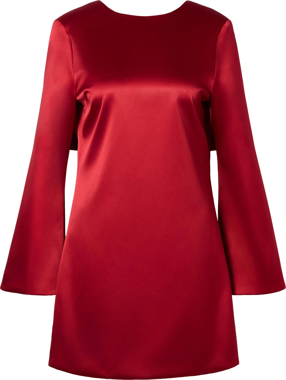 Elna Bow Detailed Mini Dress - Deep Red