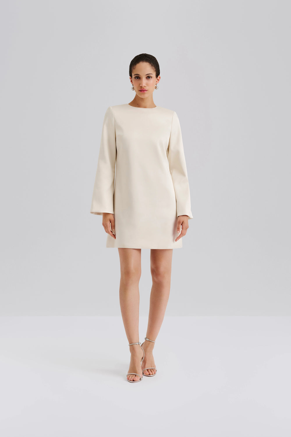 Elna Bow Detailed Mini Dress - Vanilla
