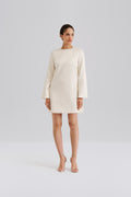 Elna Bow Detailed Mini Dress - Vanilla