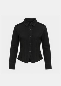 Eloise Embellished Shirt - Black