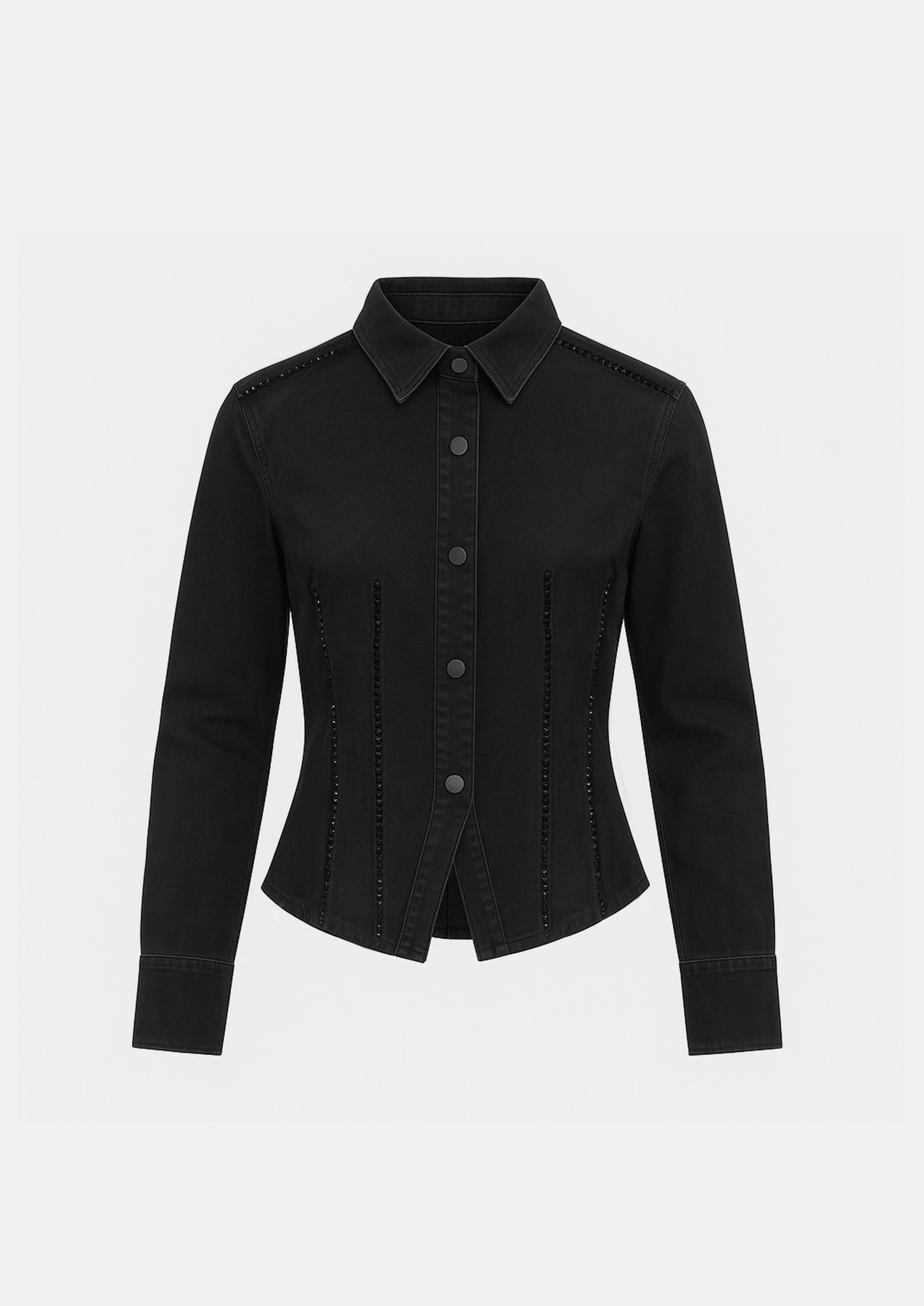 Eloise Embellished Shirt - Black