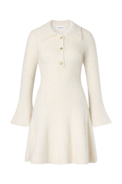 Emelise Aplaca Blend Knitted Mini Dress - Vanilla
