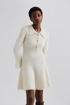 Emelise Aplaca Blend Knitted Mini Dress - Vanilla
