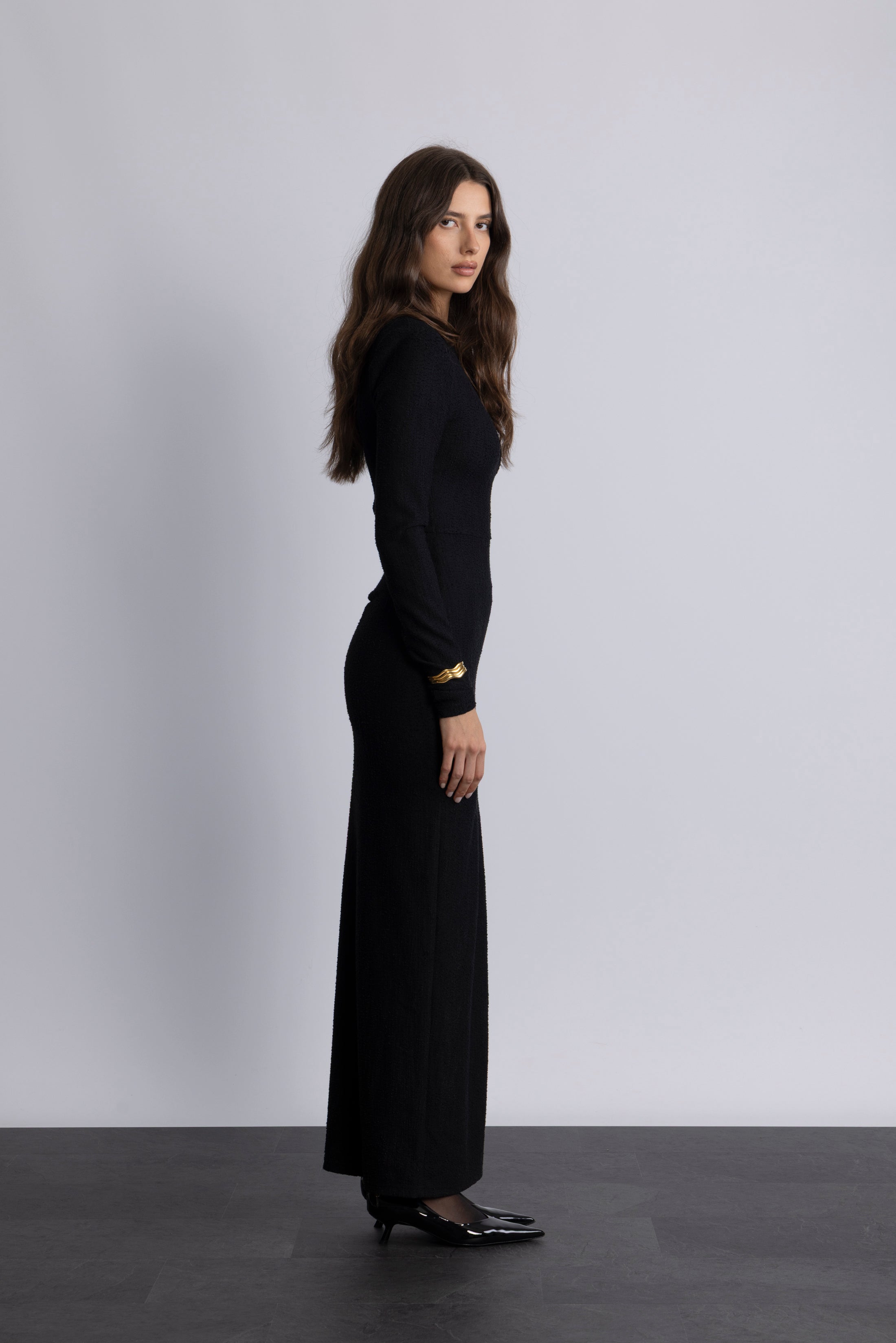 Piper Split Maxi Dress - Black