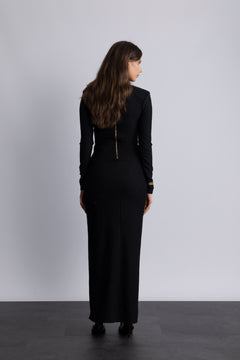 Piper Split Maxi Dress - Black