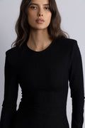Piper Split Maxi Dress - Black
