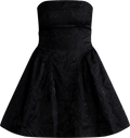Robbie Bandeau Brocade Dress - Black