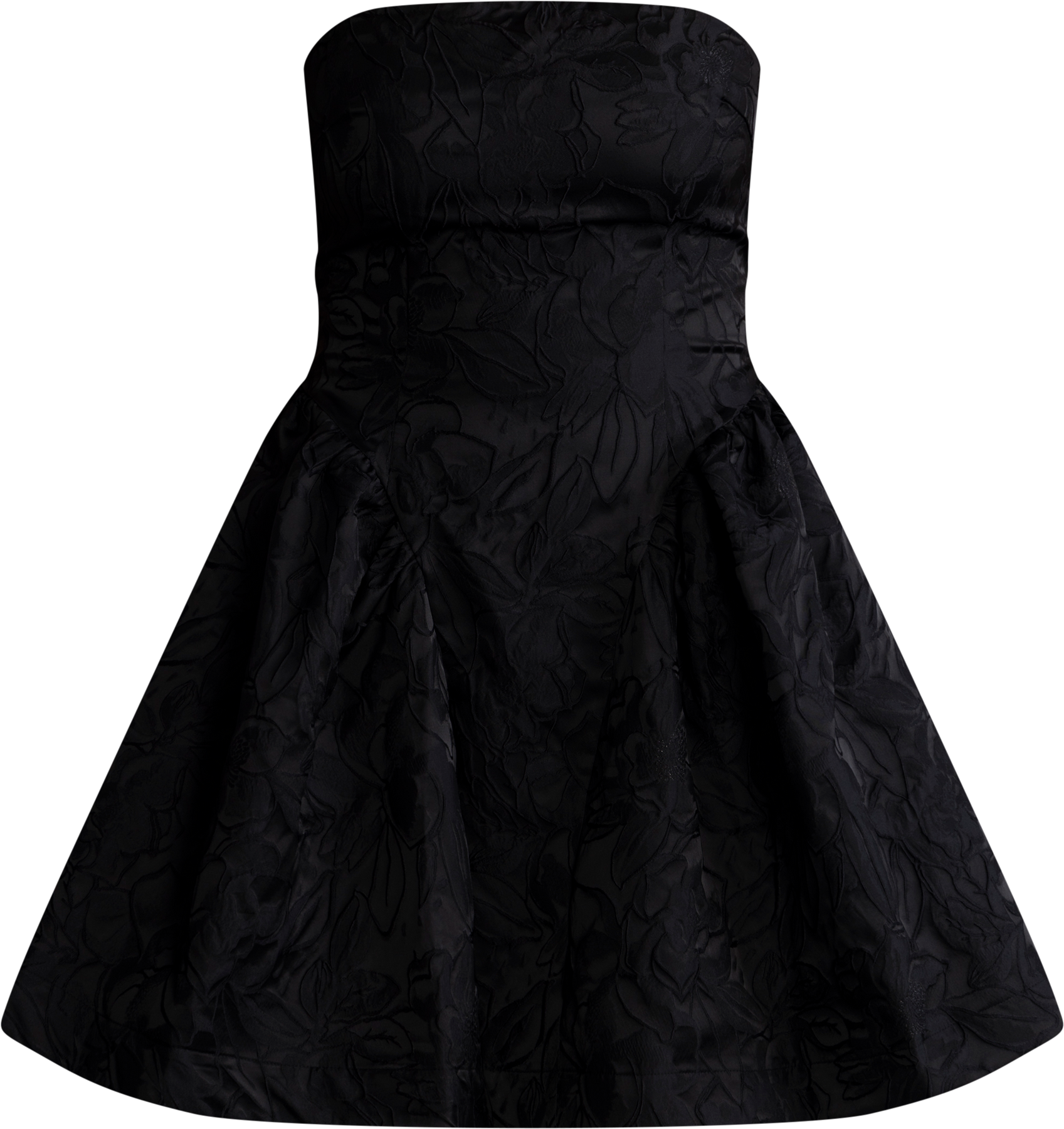 Robbie Bandeau Brocade Dress - Black