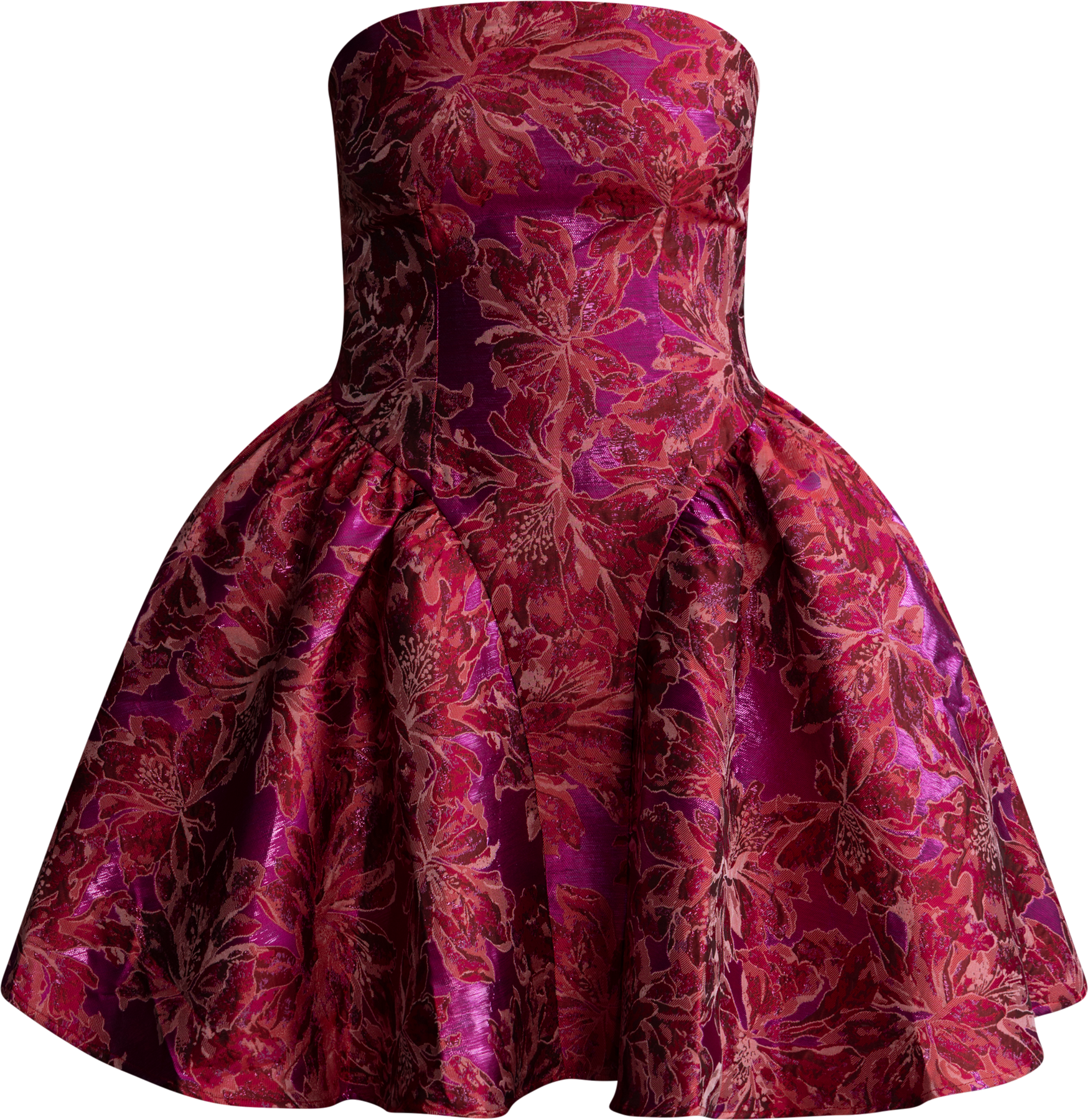 Tove Bandeau Brocade Dress - Pink