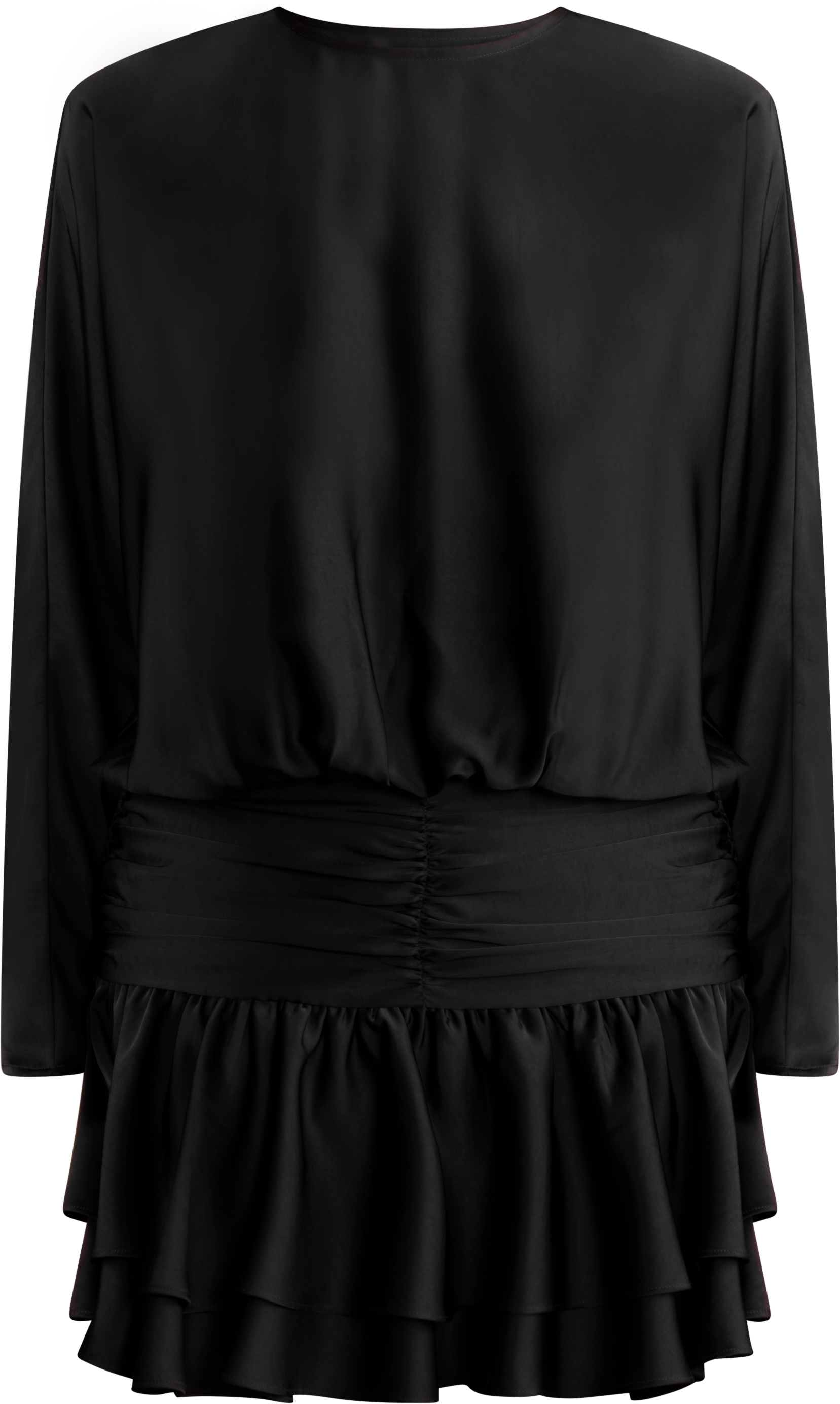 Cordelia Satin Mini Dress - Black