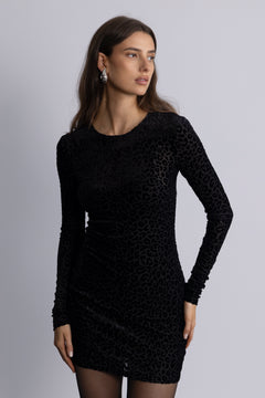 Angel Bodycon Leo Mini Dress - Black