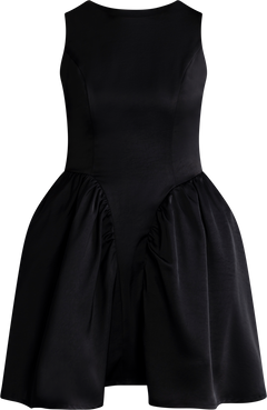 Charli Satin Mini Dress - Black