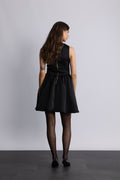 Charli Satin Mini Dress - Black