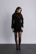 Sabrina Lace Mini Dress - Black