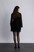 Sabrina Lace Mini Dress - Black