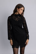 Sabrina Lace Mini Dress - Black