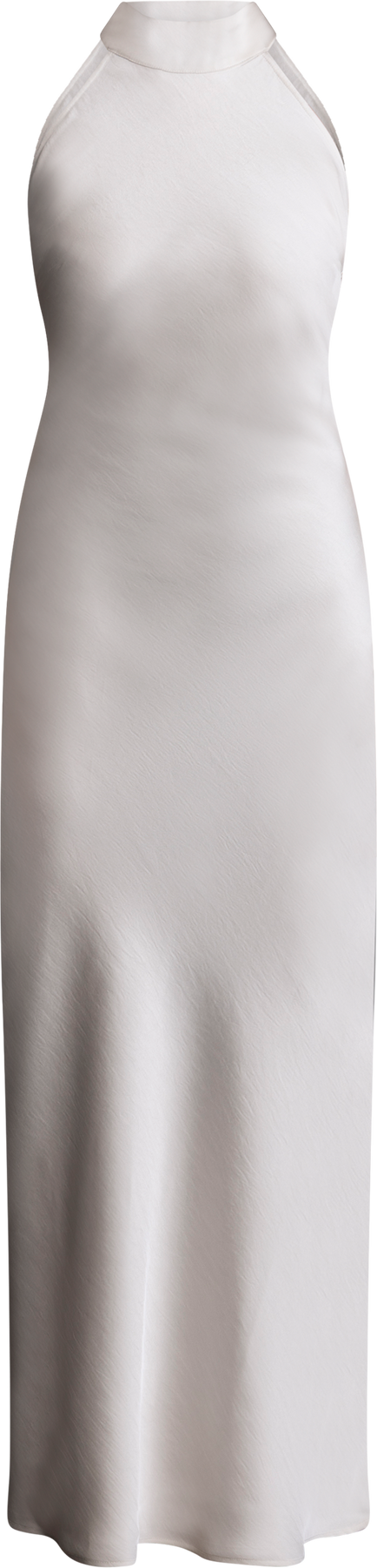 Lola Satin Halter Maxi Dress - Creme
