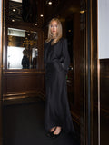 Billie Maxi Satin Dress - Black