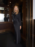 Billie Maxi Satin Dress - Black