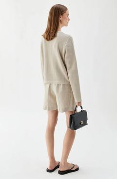 Estelle Solid Cardigan - Sand