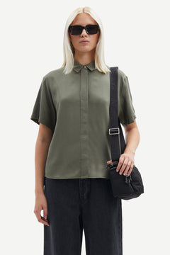 Mina Ss Shirt - Dusty Olive