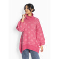 Fam Long Sweater - Chateau Rose