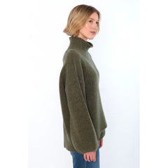 Fam Patch Short Sweater - Winter Moss