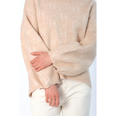 Fam Short Sweater - Light Beige Melange