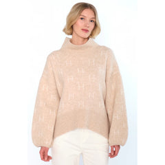 Fam Short Sweater - Light Beige Melange