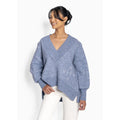 Fam V-Neck Sweater - Faded Denim