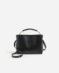Hedda Midi Handbag - Leather Black