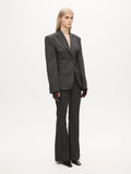 Hourglass Blazer - Grey Pinstripe