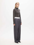 Branded Waistband Trousers - Steel Grey