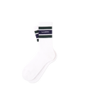 Serif Logo Socks - White/Forest/Dark Navy