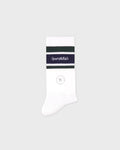 Serif Logo Socks - White/Forest/Dark Navy