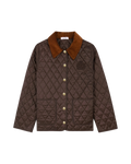 NY Crest Nylon Quilted Jacket - Chocolate