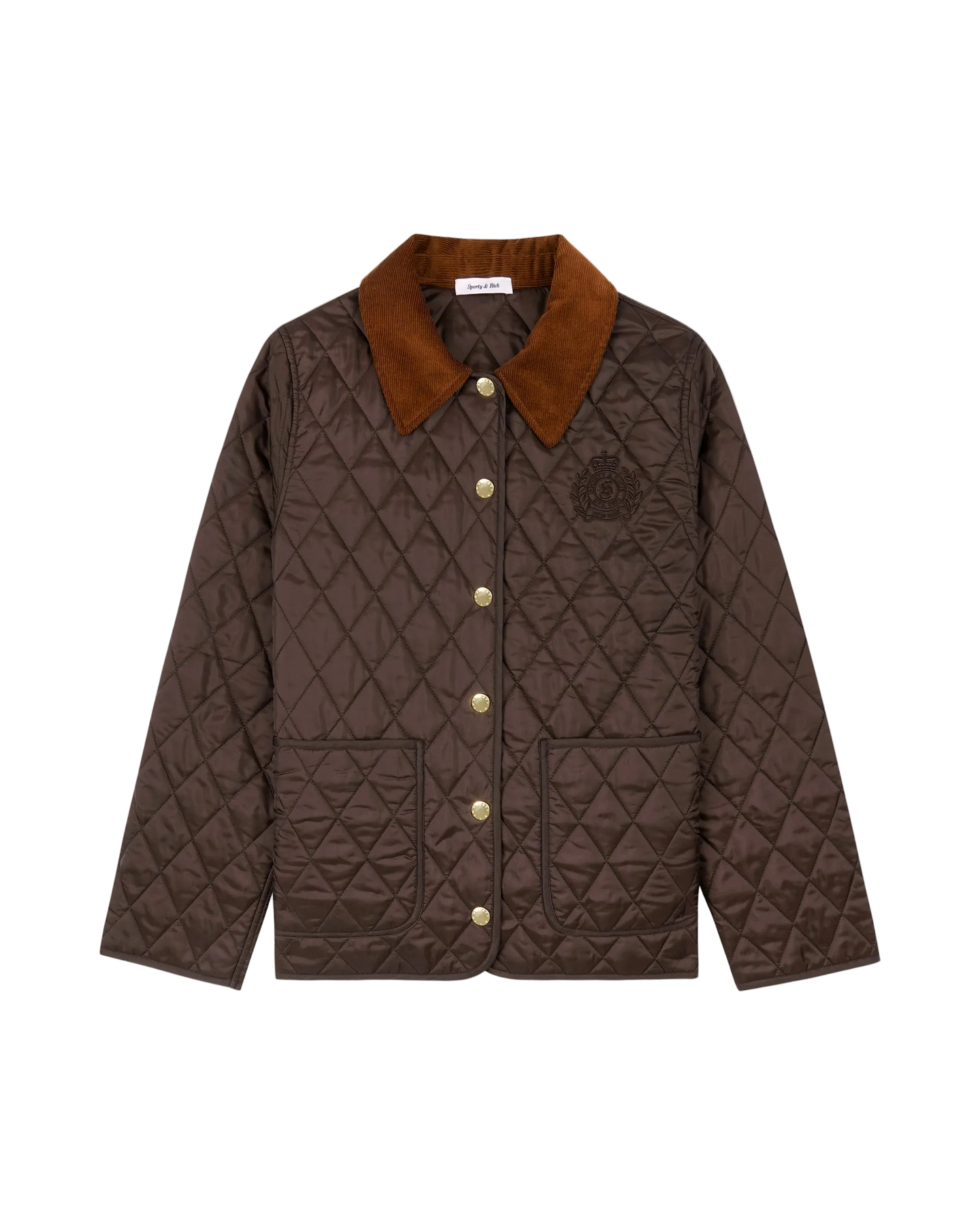 NY Crest Nylon Quilted Jacket - Chocolate