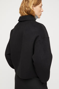 Cropped Double Jacket - Jet Black