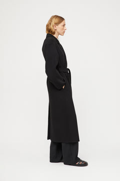 Double Wrap Coat - Jet Black