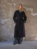 Double Wrap Coat - Jet Black