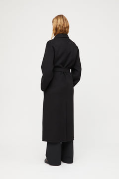 Double Wrap Coat - Jet Black