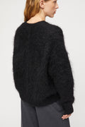 Mountain Oversized Furry Jumper - Jet Black